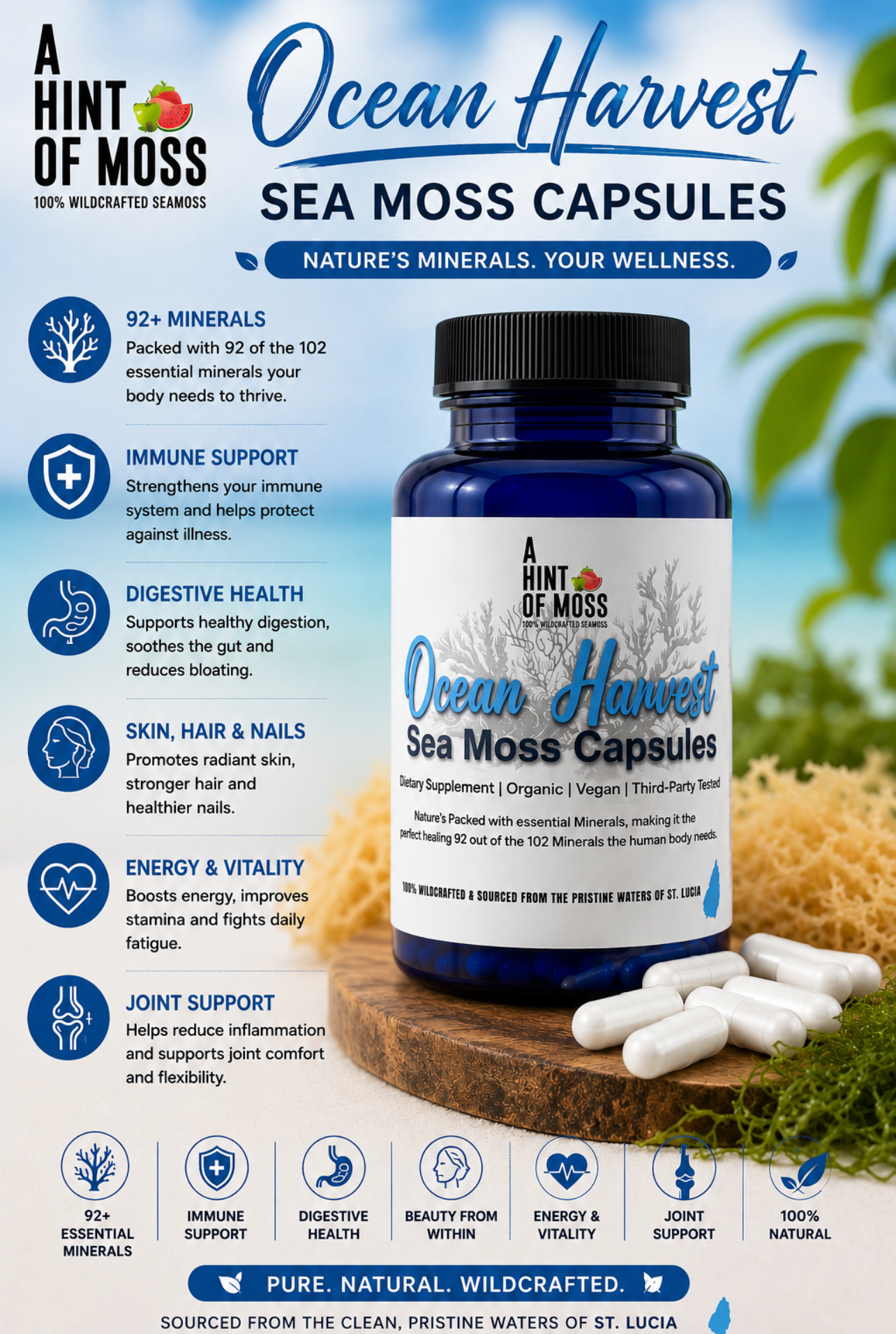 Ocean Harvest SeaMoss Moringa Capsules